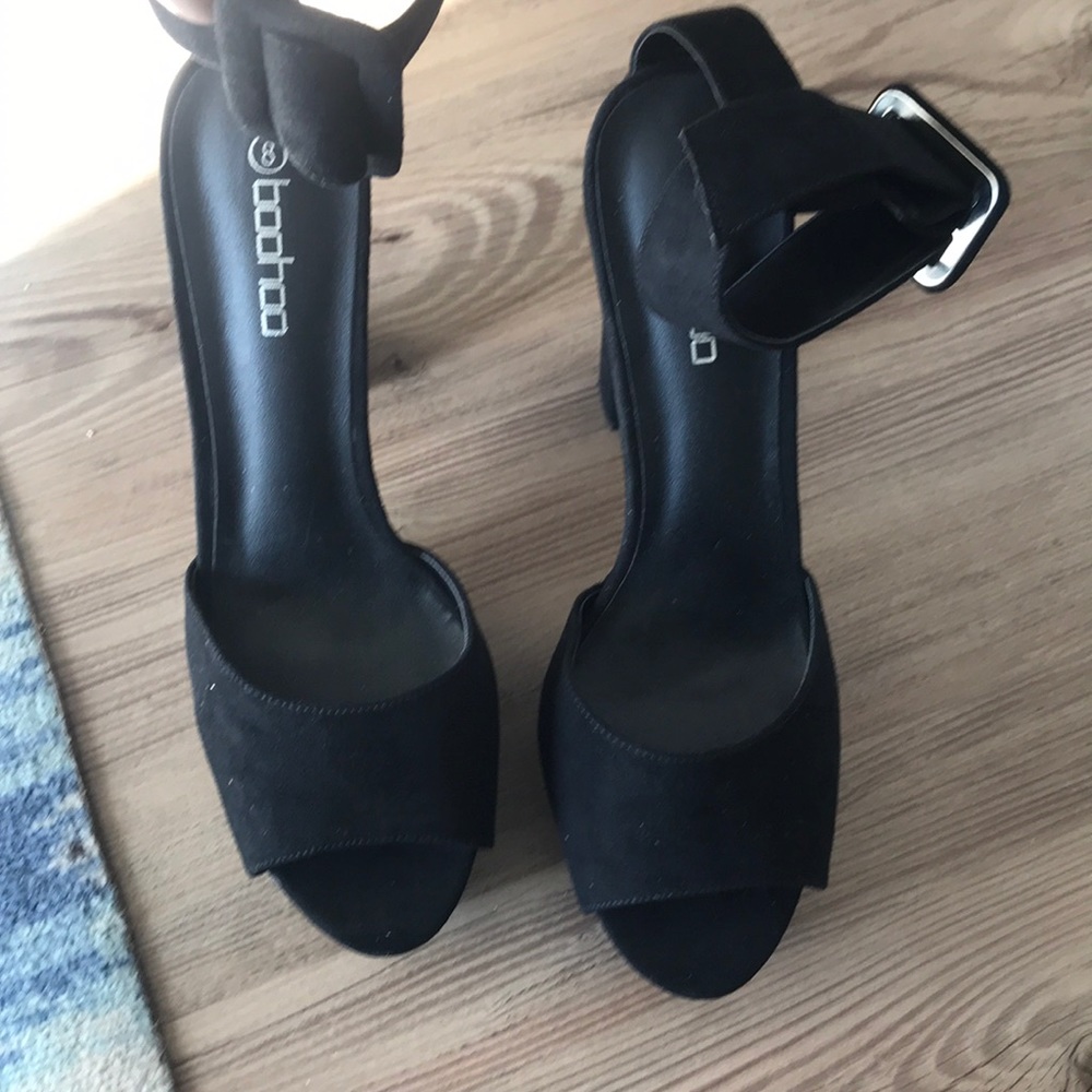 Black platform heels